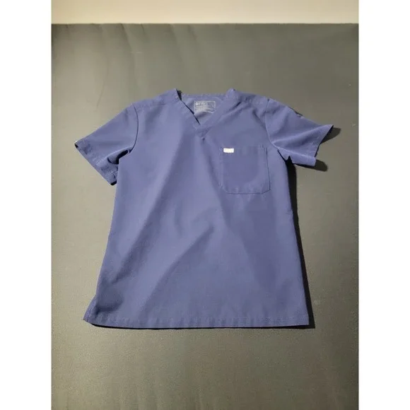 FIGS Technical Collection Leon Scrub Top Medium Blue Chest Pocket FM1500 - Picture 2 of 9